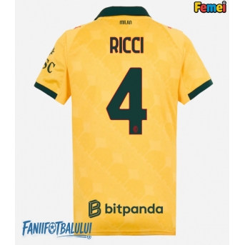 AC Milan Samuele Ricci #4 Tricou Fotbal Replică 2025-26 Femei Treilea